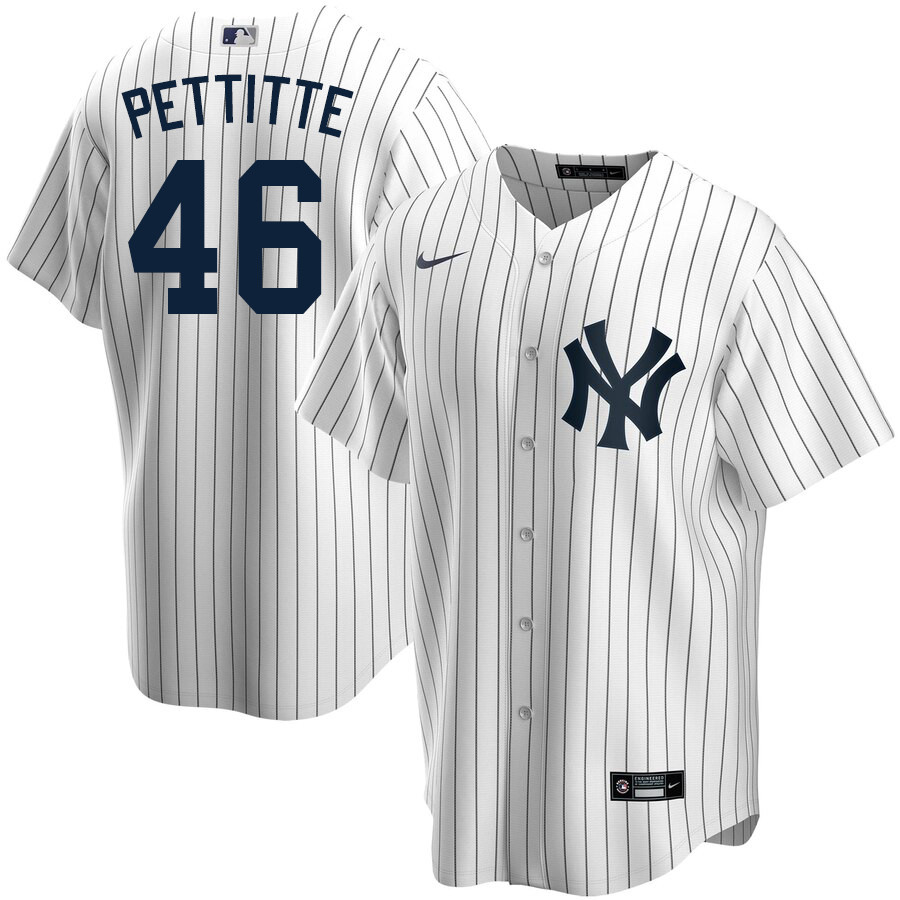 2020 Nike Men #46 Andy Pettitte New York Yankees Baseball Jerseys Sale-White